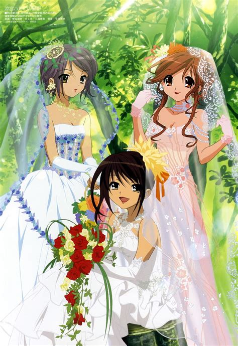Anime La Melancolía De Haruhi Suzumiya Vestido De Novia Fondo De Pantalla Hd Wallpaperbetter