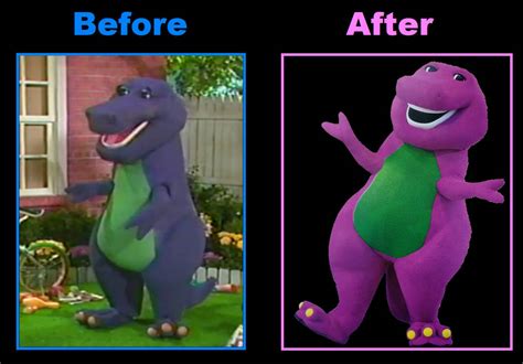 Barney The Dinosaur Before And After Meme By Bigpurplemuppet99 On