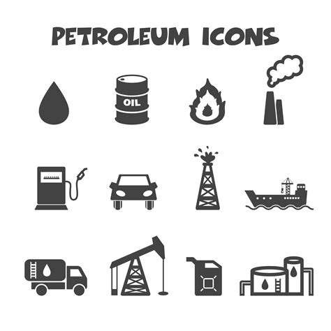 Petroleum Icons Symbol 673053 Vector Art At Vecteezy