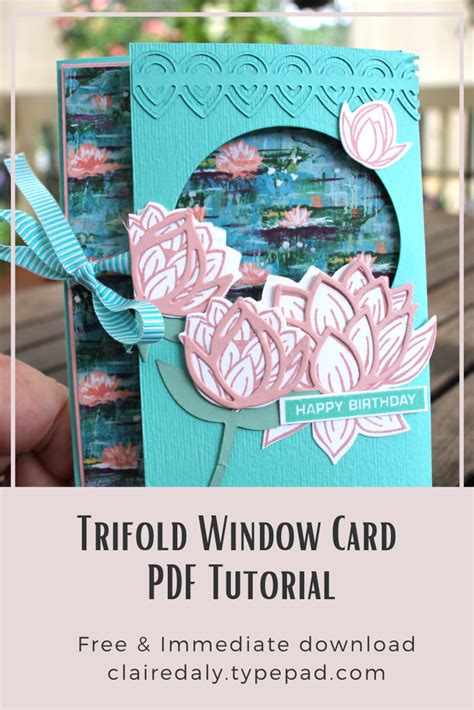 Fun Fold Trifold Window Card Pdf Tutorial Fancy Fold Cards Window