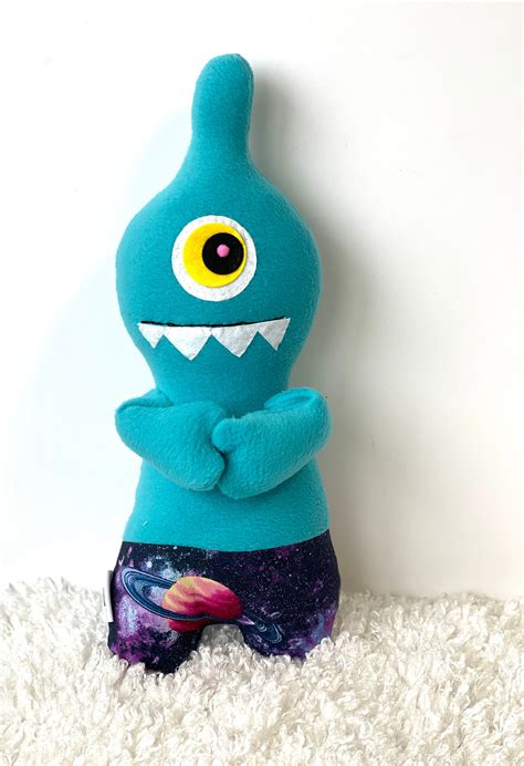 Blue Alien Doll Fleece Monster Little Monster Alien Monster Creature