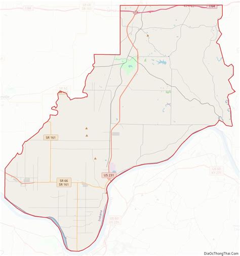 Map Of Spencer County Indiana