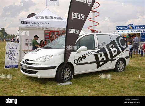 Bbc Radio Suffolk Outside Broadcast Van At Rougham Stock Photo Alamy