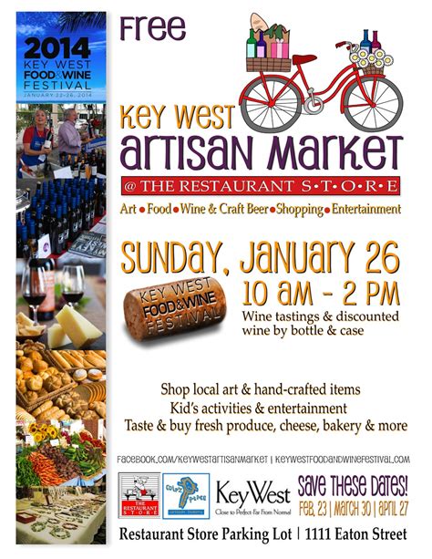 A new year is here and the events keep on coming. Monthly Artisan Market Pairs with Key West Food and Wine ...