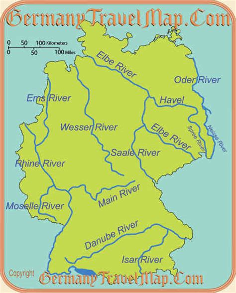 Mapa Fisico Mudo De Alemania Mapa De Rios De Alemania National Images