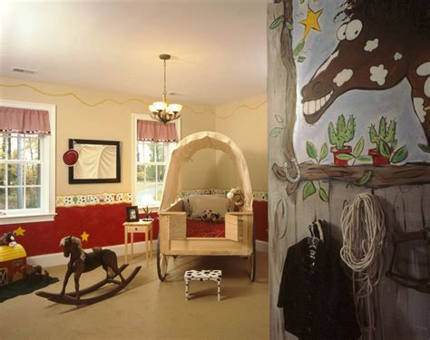 Horse decor log wallpaper murals boys theme beds. Whimsical Cowboy Room - Design Dazzle