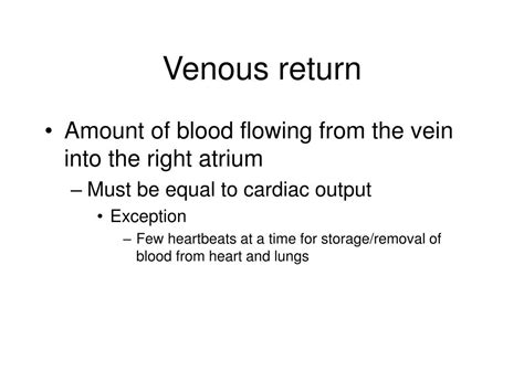 PPT Cardiac Output And Venous Return PowerPoint Presentation Free