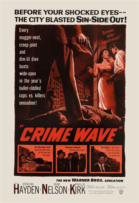 Classic Movie Poster Crime Wave Movie Poster Retro Movie Etsy Canada