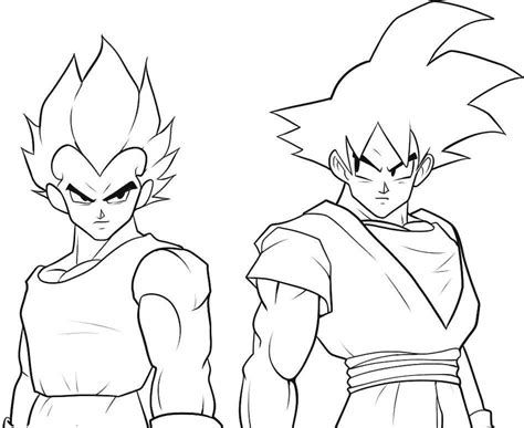 Goku Vs Vegeta Para Imprimir Y Colorear Imagesee