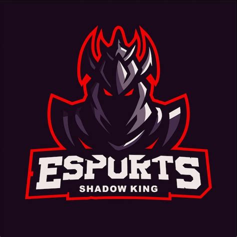 King Shadow Mascot Gaming Logo Premium Vector