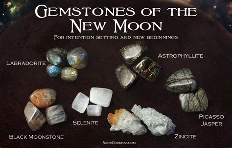 Gemstones Of The New Moon New Moon Rituals Wicca Crystals Gemstones