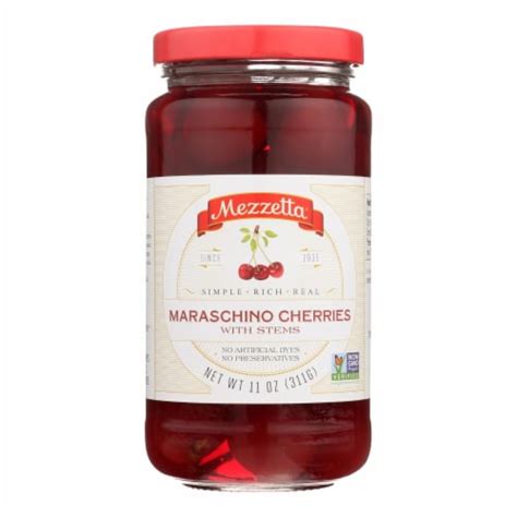 Mezzettas Maraschino Cherries With Stems Case Of 6 11 Oz 11 Oz Frys Food Stores