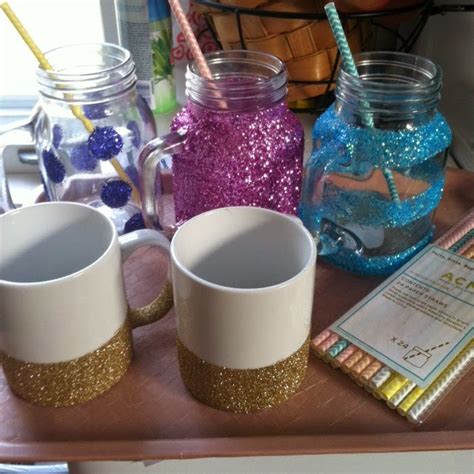 Mudpipes And Glitter Diy Glitter Mugs And Mason Jars Tutorial