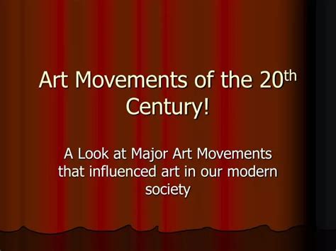 Ppt Art Movements Of The 20 Th Century Powerpoint Presentation Free