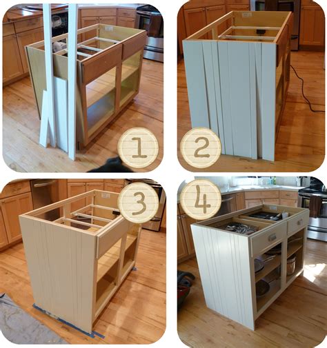 They used an unfinished cabinet as the base for this kitchen island, but we love the idea of using a recovery cabinet from a salvage store too. My Suite Bliss: DIY: Kitchen Island Re-do