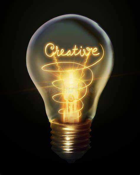 Creative Light Bulb Idea Concept Background Design For Poster Fl Stock