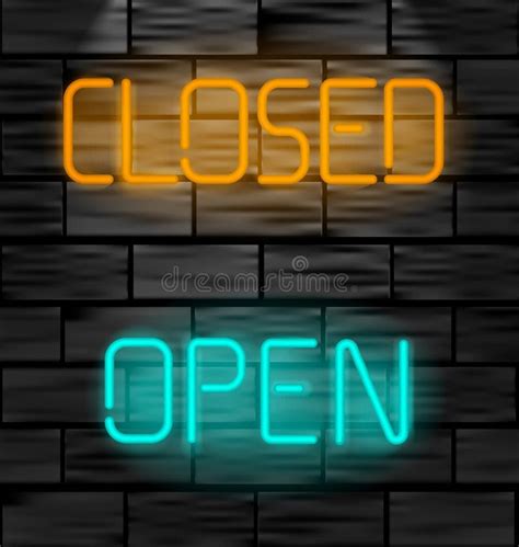 Neon Closed Sign Stock Illustrations 1879 Neon Closed Sign Stock