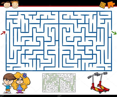 Cartoon Maze Or Labyrinth Game Stock Vector Image By ©izakowski 75036225