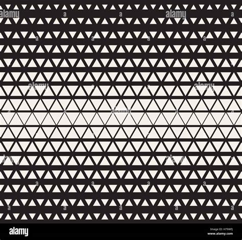 Vector Seamless Black And White Triangles Halftone Grid Gradient