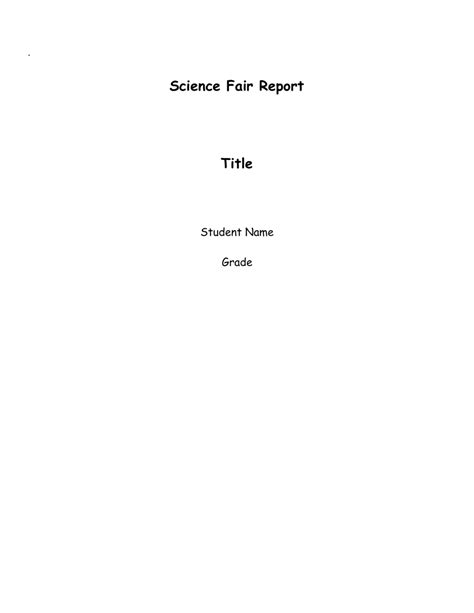 Science Fair Report Template Fill Out Sign Online And Download Pdf
