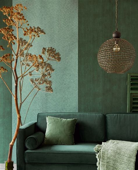 Lino Green Wallpaper Living Room Green Green Interior Design Green