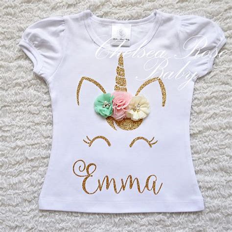 Camisetas Tops Y Blusas Ropa Niña Camiseta Para Niñas Con Diseño De Unicornio Y Arcoíris Para