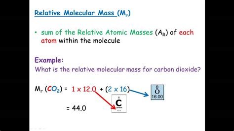 Atoms can lose or gain. Relative Molecular Mass & Relative Formula Mass - YouTube