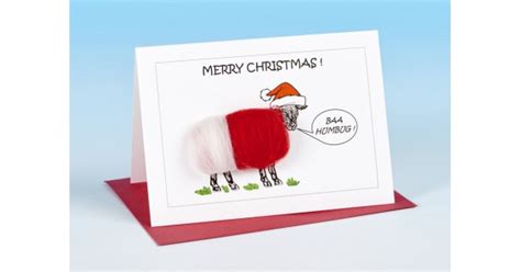S165 Sheep Christmas Card Baa Humbug Sheep Christmas Card