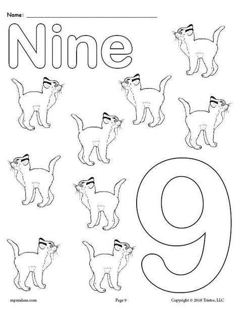 For the little kids you can find coloring pages with big digits. Printable Animal Number Coloring Pages - Numbers 1-10 ...