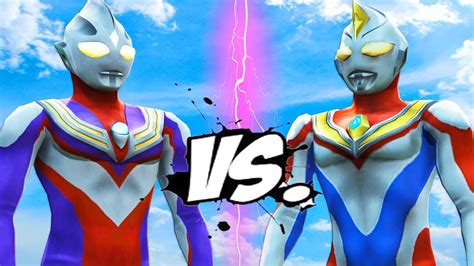 Ultraman Tiga Vs Ultraman Dyna Epic Battle Youtube