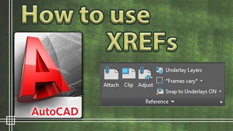 Autocad 2019 Xrefs External References Youtube