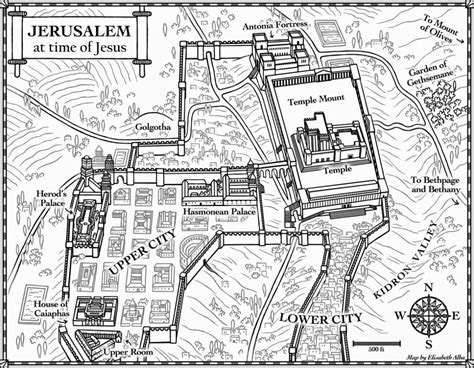 Old Map Of Jerusalem His Kingdom