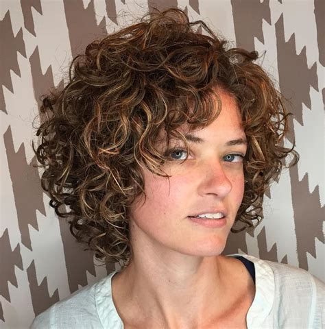Well Shaped Chin Length Curly Bob Short Curly Hairstyles For Women