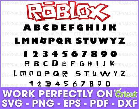 Roblox Font Svg Roblox Alphabet Roblox Letters Roblox Text Etsy Denmark