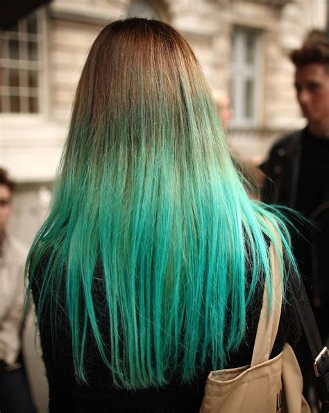 Chlorine and salt water can both add a green tint to your hair hue, says kiyah. The Shocking Radiance: DIP DYE HAIR