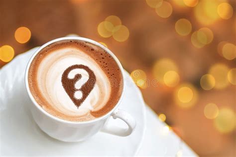 Coffee Cup With Question Mark Stock Image Image Of Espresso Morning