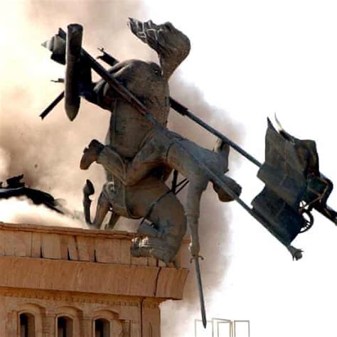 The Toppling Of Saddams Statue How The Us Military Made A Myth Saddam Hussein The Guardian