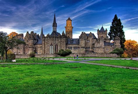 The castle is located in the german town of kassel, in the wilhelmshöhe mountain park. Löwenburg Castle at Bergpark in Kassel, Germany. Photograph by W Thron. | European castles ...
