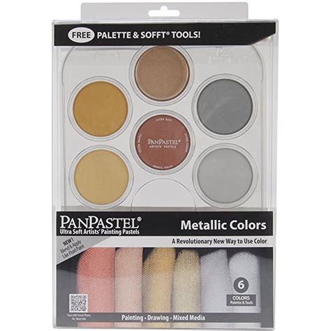 Colorfin Pan Ultra Soft Artist Pastel Set 9ml 6 Kg Metallics Pastel