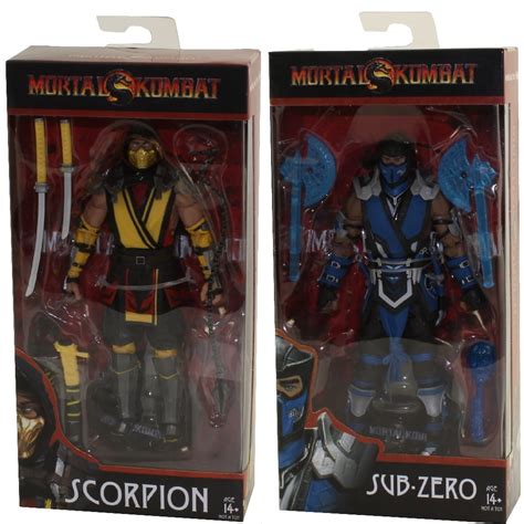 McFarlane Toys Action Figures Mortal Kombat SET OF Scorpion Sub Zero Walmart Com