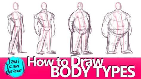 How To Draw Different Body Types Youtube