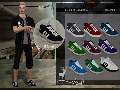 Кроссовки Axis Adidas Обувь Моды для Sims 4