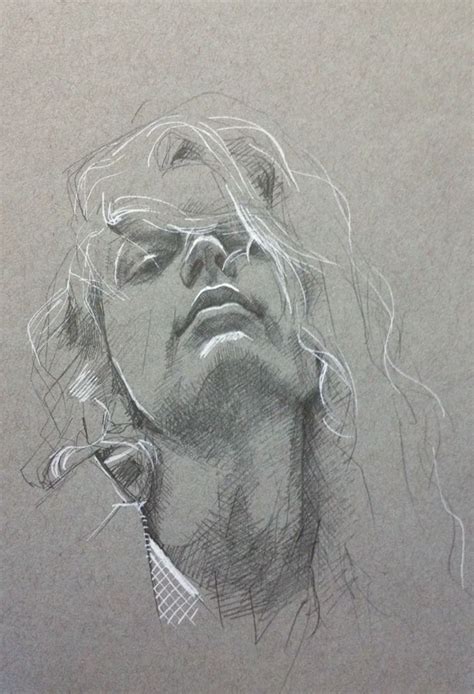 Learn how to select the drawing paper best suited to your realistic drawing! maidanceandart: Pencil and white pen on toned paper by Mai ...