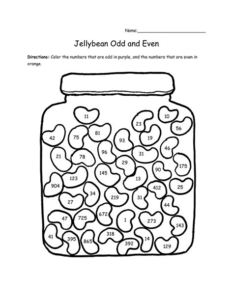 Odd And Even Numbers Colouring Worksheet