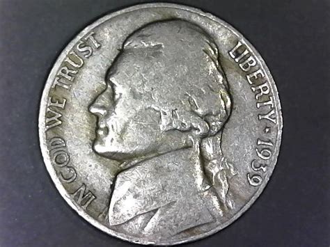 1939 No Mint Mark Us Jefferson Nickel Used Good Condition Etsy