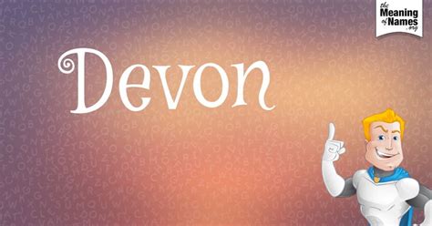 What Does The Name Devon Mean