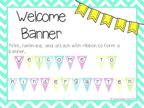 Welcome Banner Chevron Welcome To Kindergarten Welcome Banner