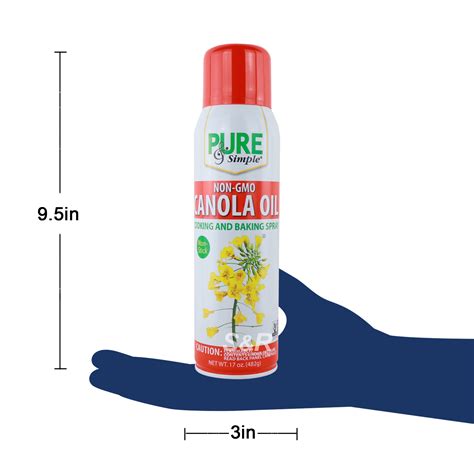 Pure & Simple Canola Oil Cooking and Baking Spray 482g