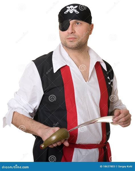 A Man Dressed As A Pirate Stock Image Image Of Masquerade
