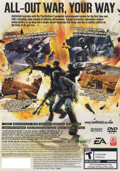 3 593 469 952 image mode : Battlefield 2 Modern Combat Sony Playstation 2 Game